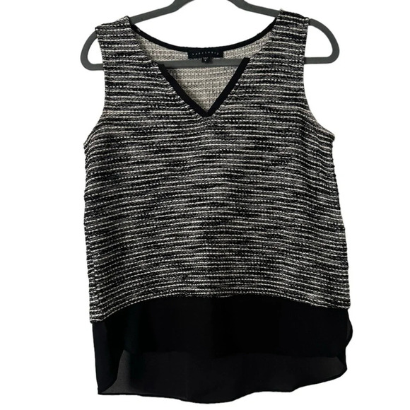 Sanctuary Tops - Sanctuary tweed shimmed multimedia tank top